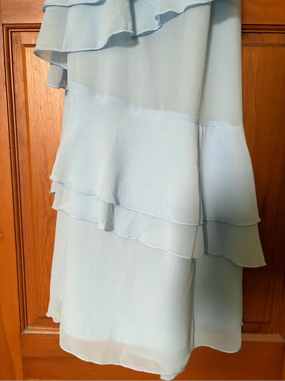 Hello Molly Light Blue Tiered Maxi Dress - Picture 3 of 10